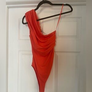 Zara Bold Orange Bodysuit
